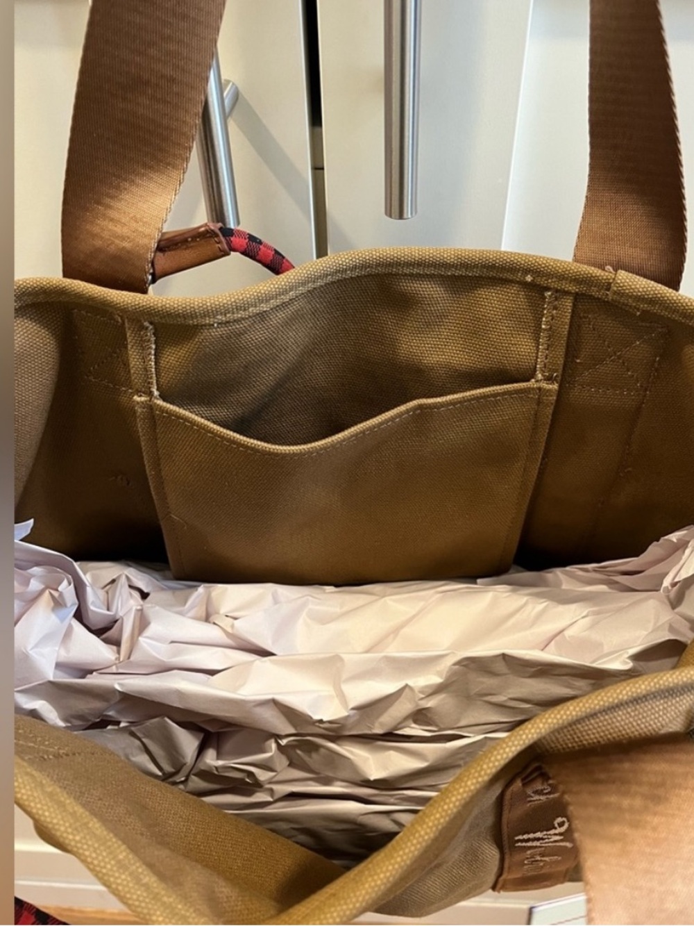 Woolrich x Target Collab Canvas Tote w/Carabiner, NWT - Picture 7 of 9